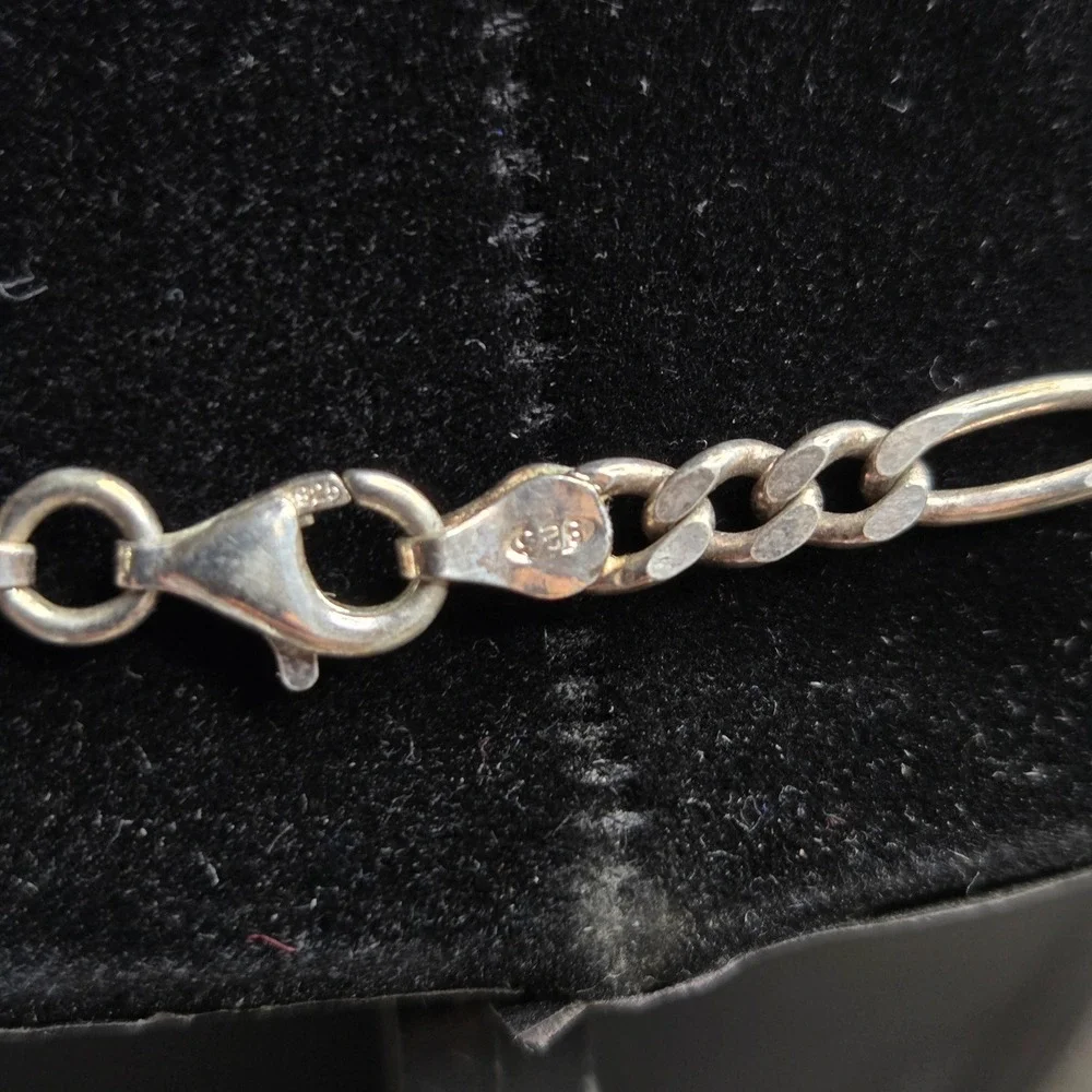 925 Sterling Silver 5mm Figaro Chain Necklace 18